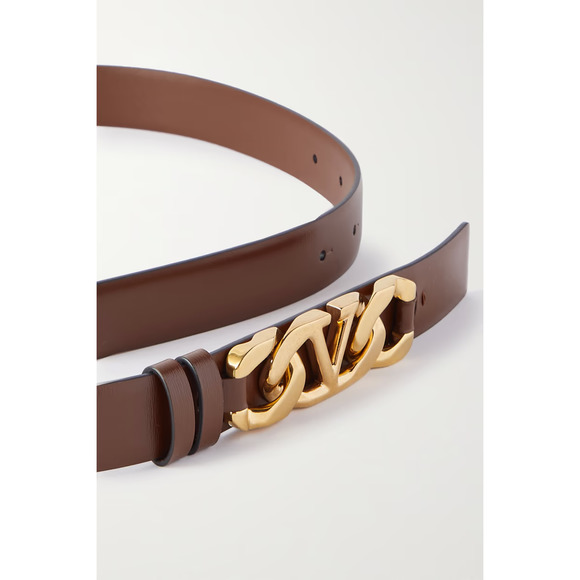Valentino Garavani VCHAIN leather belt brown size EU 75 main image 2